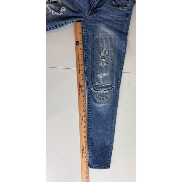 American Eagle Outfitters Women's Jegging Jeans Destructed Distressed Size 10 R - Picture 9 of 11